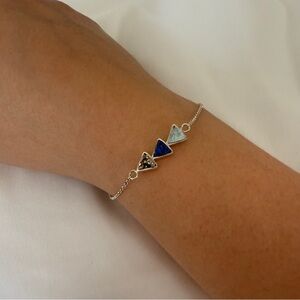 Handmade Peruvian 950 Silver Bracelet with Natural Gemstones